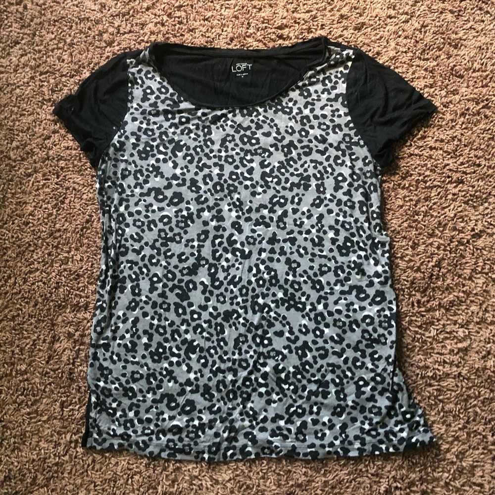 Loft leopard printed t shirt